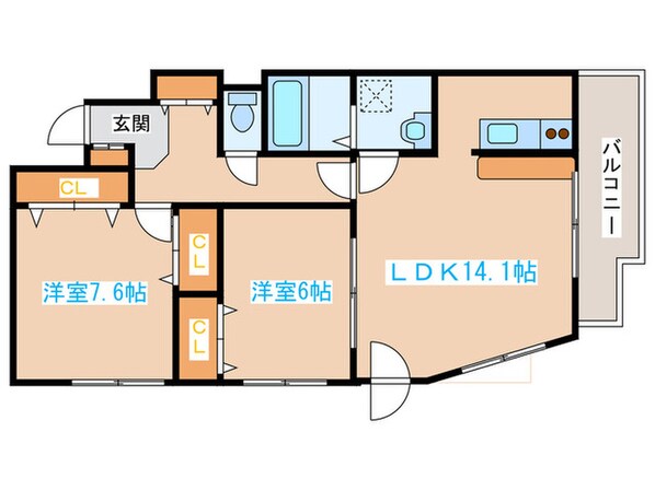 プレヴァレーレ５１７の物件間取画像